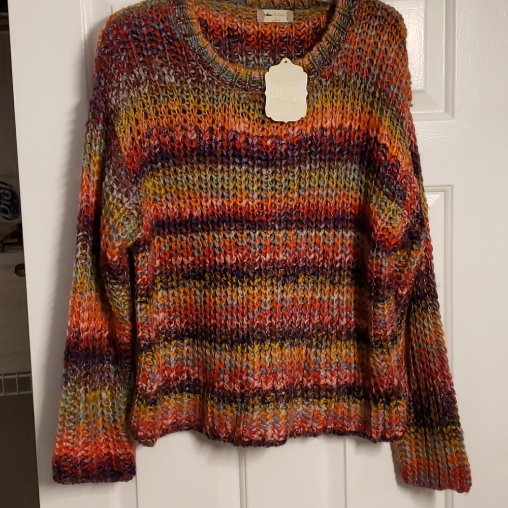 Altar'd State Multicolor Stripe Sweater - Picture 2 of 6